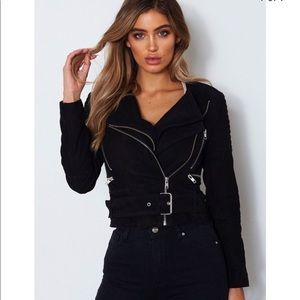 White Fox Riverside Suede Jacket NWT